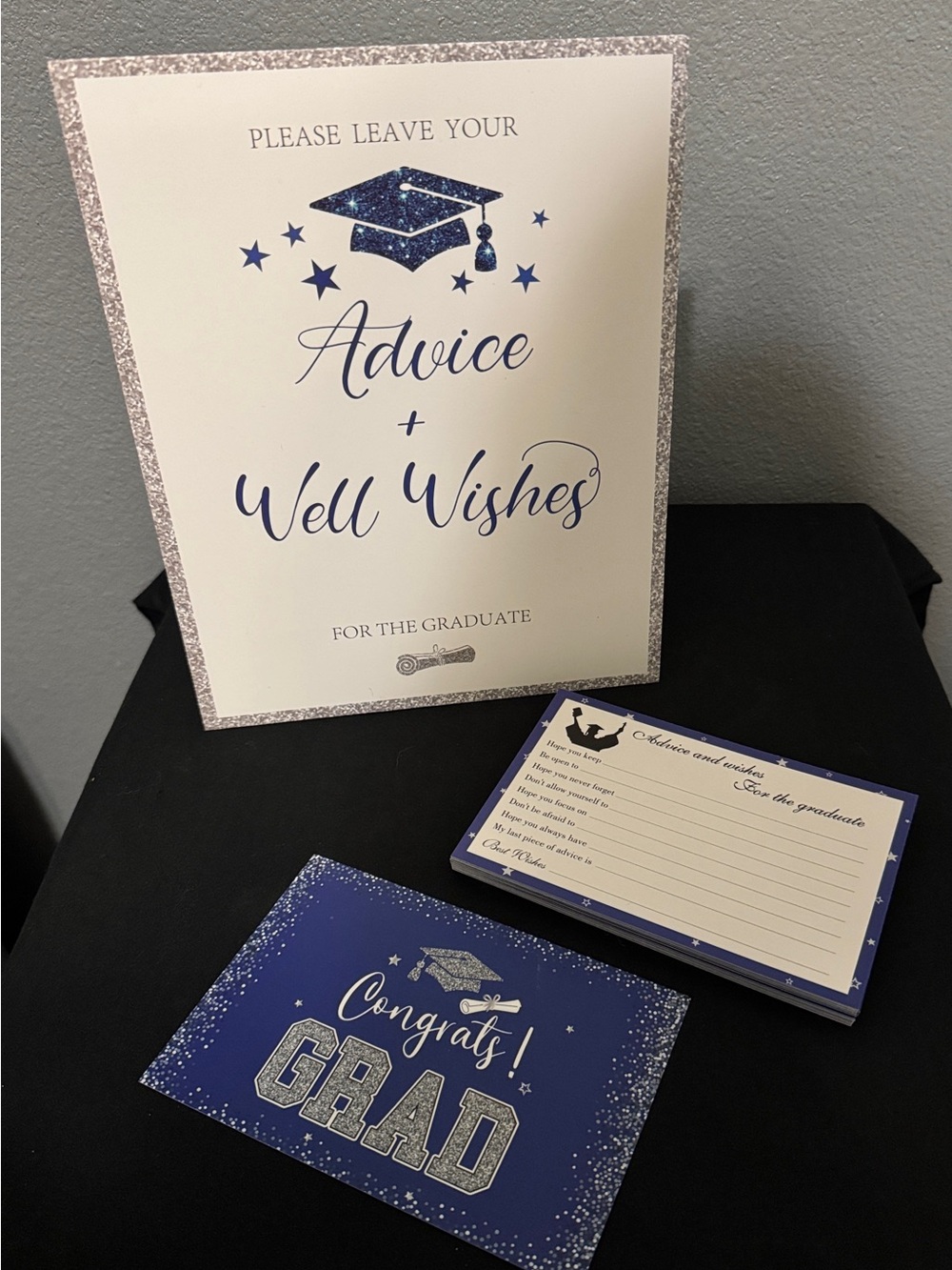 Advice & Well Wishes Graduation Sign and Cards